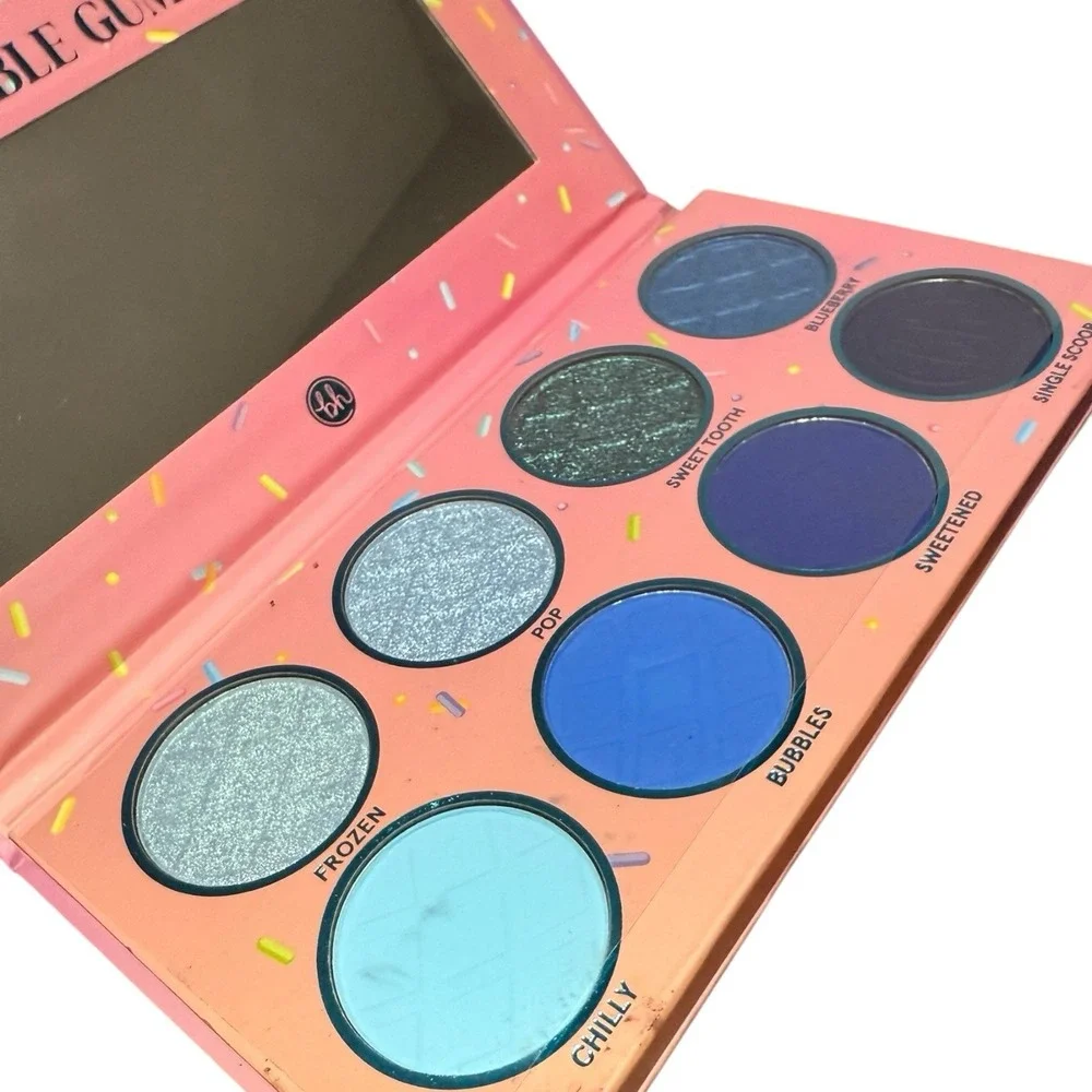 NEW bh Cosmetics Sweet Shoppe Bubble Gum Eyeshadow Palette 8 Colors Bright Blues